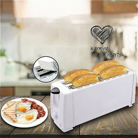 パン 用オーブン 朝食用トースター 4スライス用 高速加熱 広いスペース用 6レベルの パン 設定