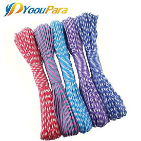 Yooupara 20 ピース /ロット252色 paracord 100フィート550 パラシュート コード ストラップ ロープ タイプ iii 7 strands ロープ