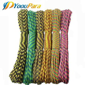 Yooupara ピース /ロット パラコード 100フィート252色550 パラシュート コード ストラップ ロープ タイプ iii7 ストランド ロープ パラコード