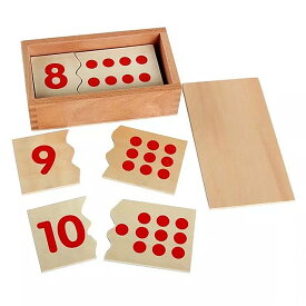 フライac木製 おもちゃ テンボードモンテッソーリ教育 1-10番号 パズル 木製教育 ゲーム と 子供 のための収納ボックス
