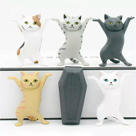 猫 持ち上げ棺ダンス 猫 ペン ホルダー 携帯 電話 ホルダー ハンドメイド モデル 装飾 品 学校 事務 品