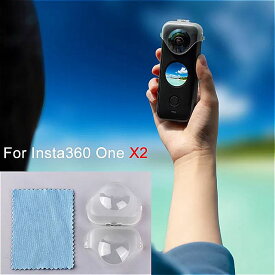 透明 レンズ 用Insta360 1 X2防塵保護 カバー 落下防止 カメラ シェルInsta360ため1 x2 アクセサリー