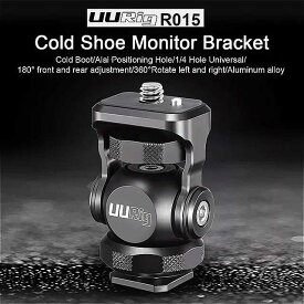 UURig R015 モニター ブラケット ミニ ボールヘッドとコールドシュー マウント スマートフォン 用 一眼レフ カメラ アクセサリー