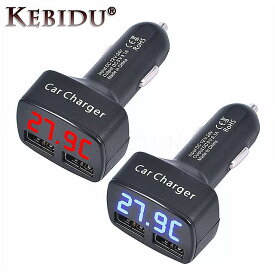 Kebidu デュアル USB 5V 3.1A 車 充電 ポート アダプタ ソケット Iphone タブレット pc ブルー 赤色 Led ディスプレイ 車 の 充電器