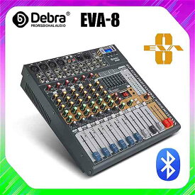 Debra オーディオ クリーン サウンド プロ EVA-8 8 チャンネル オーディオ ミキサー dj consoler 48 48v ファンタム 電源 と usb 用の bluetooth レコーディング