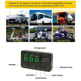 A0ne- 車用 の ユニバーサル スピードメーター デジタル ディスプレイ を備えた GPS 走行距離計 車用 の 高速アラーム すべての 車用 の 車両 c60s