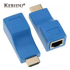 Kebidu 1080 1080P HDMI エクステンダ に RJ45 LAN ネットワーク 拡張 トランスミッタレシーバ Tx RX Cat5e CAT6 イーサネット ケーブル V1.4 30m 4 18K HD テレビ