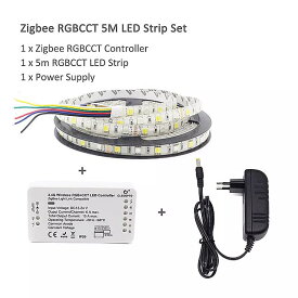 スマート Led ストリップ ライト RGBCCT 5 メートル SMD 5050 柔軟な 防水 12 V LED テープ ストライプ リボン と Zigbee ZLL リンク RGBWW コントローラ