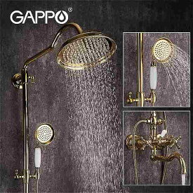 Gappo バス シャワー システム 壁 マウント 降雨 ヘッド シャワー 蛇口 シングル ハンド ル の 浴室 シャワー ミキサー 滝 の バス タブ 噴出