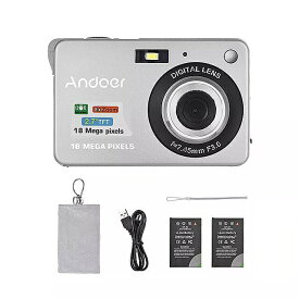 Andoer 720p hd デジタル カメラ ビデオ カムコーダー、充電式 バッテリー 付き 8倍ズーム 防振 lcdナイト ビデオ カメラ