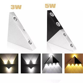 現代の Led ウォール ランプ 3 ワット アルミボディの三角形ウォール ライト 寝室 ホーム 照明 器具バスルーム 照明 器具 壁 燭台