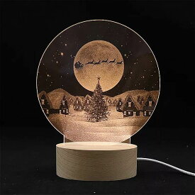USB 電源彫刻 3D LED ムーン ランプ 夜景クリスマス ライト 雰囲気デスク ランプ 地球宇宙飛行士月光家の 装飾