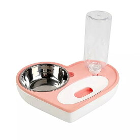 かわいい & ハート 犬 食品 容器 ペット フィーダー ステンレス プレイス マット ボウル ボトル 子 犬 猫 自動 水 ボトル ペット 用品