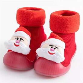 ソフト 非の 冬 靴下 スキッド 幼児 靴 ゴム底 クリスマス デザイン 肥厚 幼児 床 靴下 秋