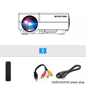 BYINTEK K8 ミニポータブル 1080P 150インチ ホームシアター デジタル 液晶 ビデオ LED プロジェクター （3D 4K用）