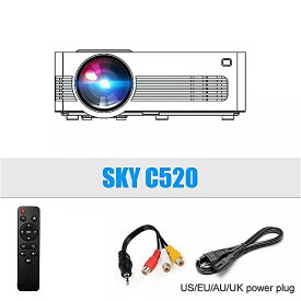 BYINTEK C520 HD LED 150インチ ホームシアター ポータブル ビデオ ミニプロジェクター スマホ用 1080P 3D 4K