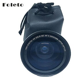Foleto 52ミリメートル0.35x魚眼 レンズ 広角 マクロ レンズ 52ミリメートルのためnikon レンズ cmereaビデオ カメラ