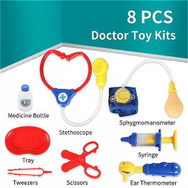 キッズドクターキット おもちゃ 男の子 女の子 医療セット ドクター ナース ロールプレイングゲーム 温度計 おもちゃ 子供用 プレイハウス ボーイ ガール