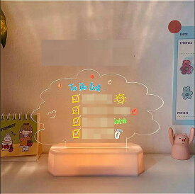 ペンUSB付き メッセージボードランプ アクリル LED ナイトライト 素敵なクラウド テーブルランプ 子供 の 寝室 の装飾 誕生日 プレゼント