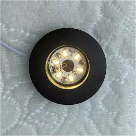 黒い木の LEDライト USB ケーブル付き モダンなデザイン 常夜灯 日曜大工 用 組み立てられた 木製 ベース