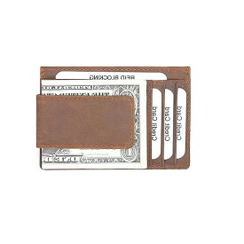 男性と女性 のための 本革の財布 IDカードの クレジットカードホルダー クリップ と写真付き 窓