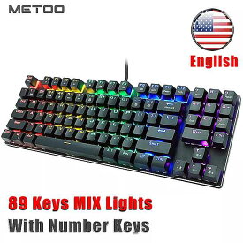 Metoo有線 ゲーミング メカニカル キーボード バック 89 キーゴースト青赤茶色 スイッチ 番号キー ゲーム ノートパソコンpc