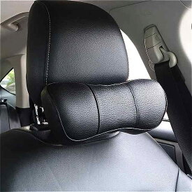 車 首 枕 調節可能なpu革 ヘッド レスト3D 低反発 ヘッド レスト シート クッション カバー 車 首 自動車 付属品