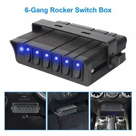 トラック 用 ジープオフロード rv 12v スイッチ ボックス ロッカー 耐久性 6ギャング トグル コントローラ パネル led ライト インジケータ