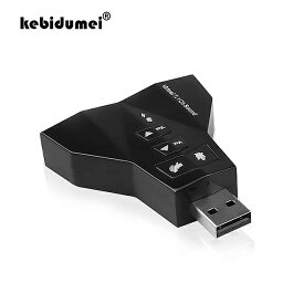 Kebidumei - usb 7.1 3d オーディオ サウンド カード 2.0チャンネル外部サウンド カード アダプタ マイク スピーカー 4ポート