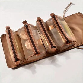 女性 用 折りたたみ式 ナイロン ウォッシュ バッグ トラベル バッグ 多機能 化粧品 アクセサリー