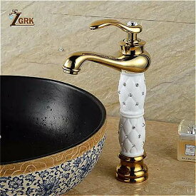 Zgrk 浴室 の 蛇口 ユーロ ゴールド 洗面器 の 蛇口 高級 トール 浴室 の 洗面台 は単一のハンドル単穴ミキサー水タップ