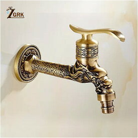 Zgrk 浴室 の 蛇口 のみコールド タップ 屋外 ガーデン は、 洗濯機 モップ の 蛇口 アンティーク 装飾 蛇口