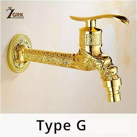 Zgrk金の彫刻 のタップ シングルハンドル 壁は冷水 バルコニー モップ 蛇口 洗濯機 の 蛇口
