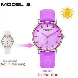女性 のための創造的な 時計 太陽の下で色が変わる uv 防水 カラフル ボックス付き モデル