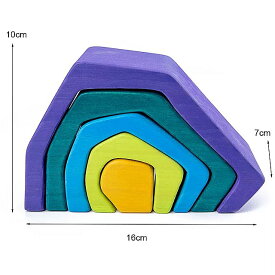 赤ちゃん ため 木製 虹 おもちゃ ビルディング ブロック 子供 ため シミュレーション石 おもちゃ 創造的な虹 スタッカー モンテッソーリ 幼児 教育