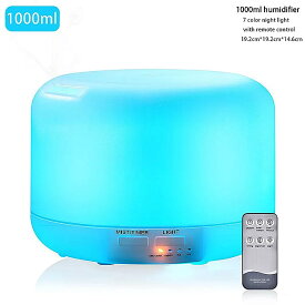 電気空気加湿器 300 ml 500ml 超音波 ミストジェネレーター LEDリモコン付き エッセンシャルオイルと アロマディフューザー