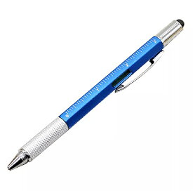 6 in 1 多機能 スタイラスペン 黒/青 詰め替えツール クリップ付き ハイテクボールペン 滑らかな書き込み nk-ショッピング