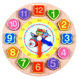 カラフルな 木製 デジタル ビーズ 時計 モンテッソーリ 漫画 動物 教育 ビーズ パズル ガジェット マッチング 時計 おもちゃ キッド 子供