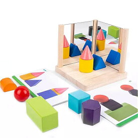 子供 のための論理的な同期 ゲーム マッチング ブロック 幾何学的な 数学 教育 ゲーム ミラー おもちゃ 脳トレーニング 教育 ツール