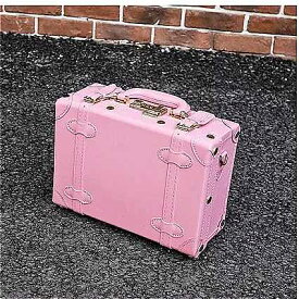 Linasen- 女の子 のための 高品質 の合成皮革 バッグ 女性 のための レトロ な スーツケース のセット ピンクの 荷物