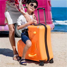 Leinasen- 子供向け の 多機能 トラベルバッグ 車輪付き スーツケース 回転式 荷物 子供向け の 漫画 デザイン