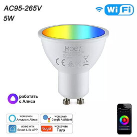 Tuya Wi Fi 付き インテリジェント led 電球 5W rgbw 白 調光可能 アプリケーション 付き スマート ライフ リモート コントロール alexa Google Home