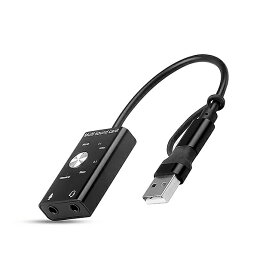 Kebidumei 外部 サウンド カード usb 2.0 タイプ c に 3.5 ミリ メートル ジャック ヘッド ホン マイク オーディオ windows 用の mac linux の アンドロイド