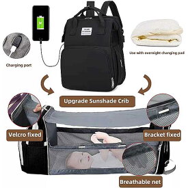 多機能 おむつ バッグ トラベル バックパック 交換可能 な ベッド バッグ マタニティ 看護 ベビーカー の おむつ バッグ