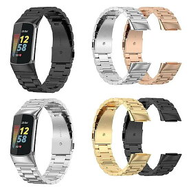 Fitbit- Charge5に適した ステンレス 鋼 ストラップ 耐久性 のある 金属製 バックル 付きのスマート 腕時計 交換 クイックリリースx6ha