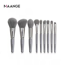 Maange- メイクブラシセット 化粧品パウダー アイシャドウ ファンデーション チーク ブレンド 美容ツール 9個