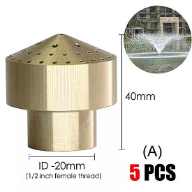 15種類の家の真ちゅう製噴水蛇口 スプリンクラー 池回転銅ノズルヘッド屋外公園の水飾り