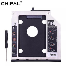 Chipalアルミsata 3.0 2nd 9.5ミリメートルhdd 2.5 "ssd hdd ケース レノボthinkpad T400 t500 W500 T410奇数CD-ROM