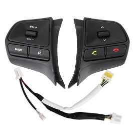 車 の ステアリング ホイール 制御 スイッチ オーディオ ボタン Bluetooth キット赤バック ライト 自動車 用 アクセサリー K2リオ2011-2014