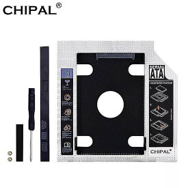Chipal 2020 アルミプラスチック 9.5/12.7 ミリメートルsata 3.0 2.5 "ユニバーサルhddキャディー ケース エンクロージャ アダプタ dvd hdd cd用optibay アダプタ キャディ キット